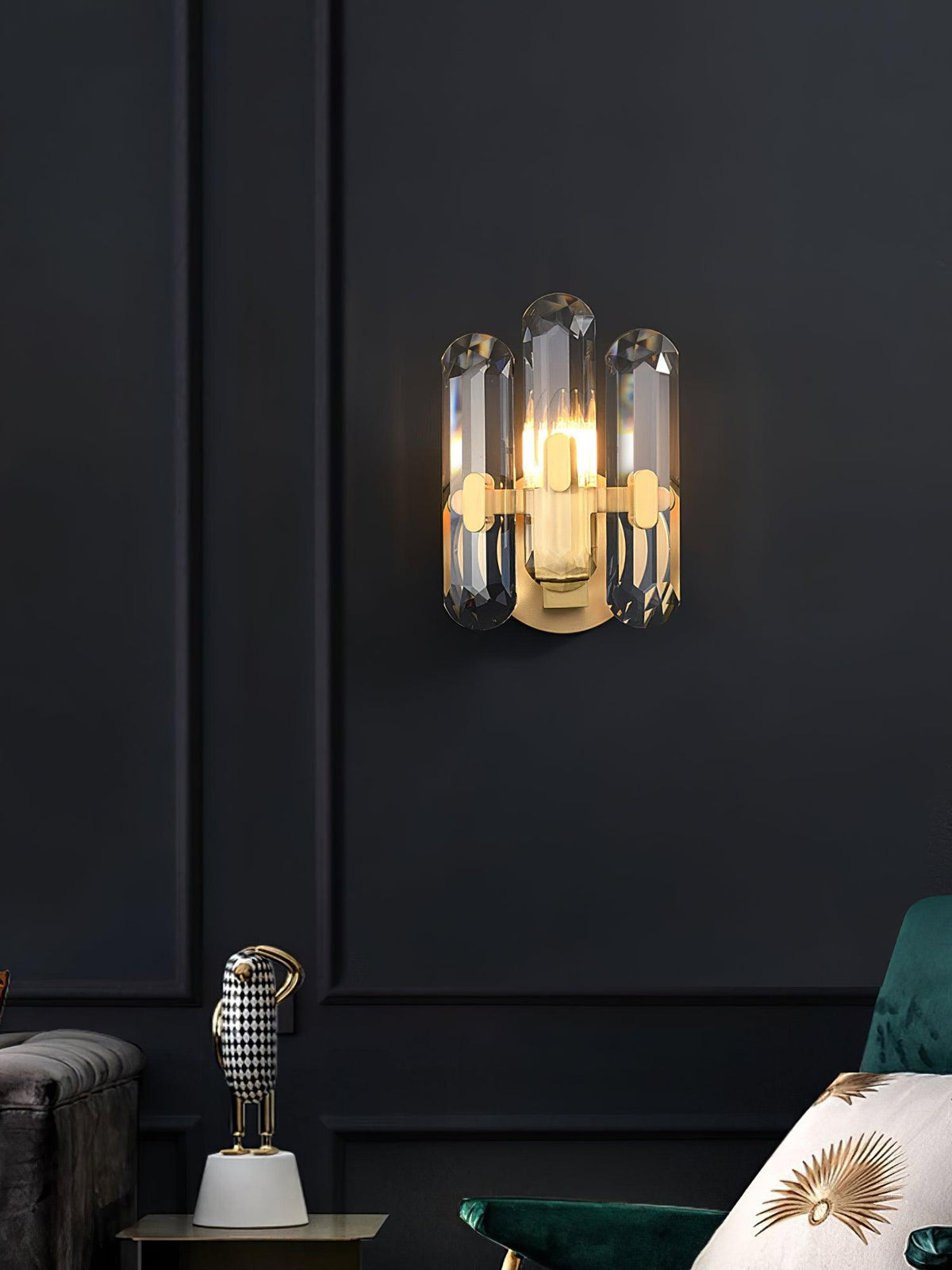 Narelia Crystal Wall Lamp-Moonnatur