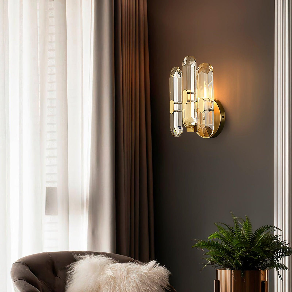 Narelia Crystal Wall Lamp-Moonnatur