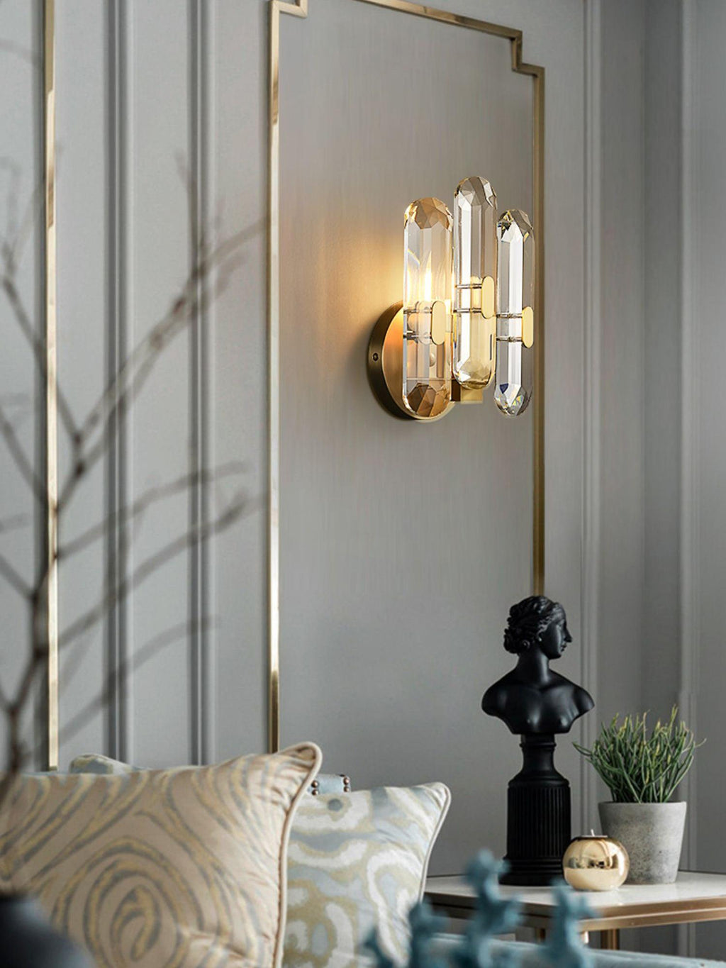 Narelia Crystal Wall Lamp-Moonnatur