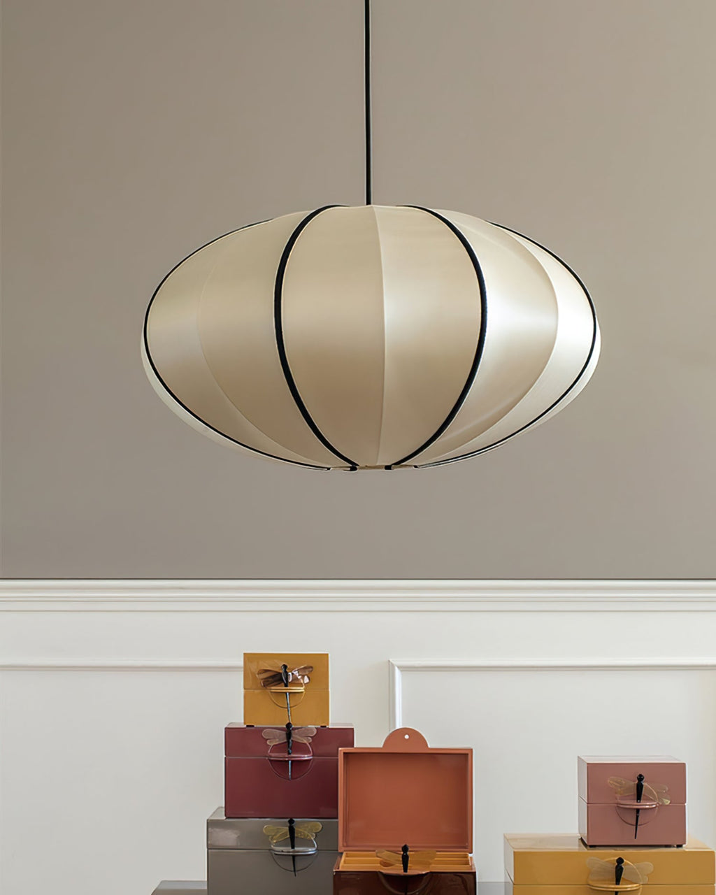 Ideneth Fabric Pendant Light-Moonnatur