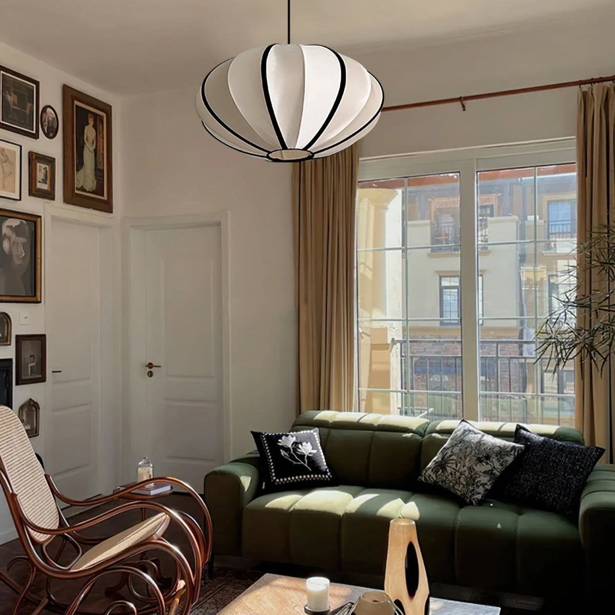 Ideneth Fabric Pendant Light-Moonnatur