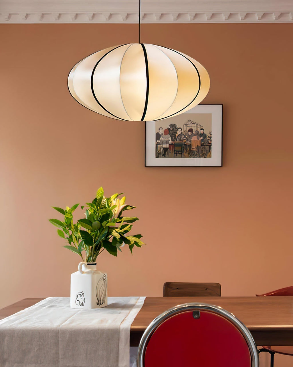 Ideneth Fabric Pendant Light-Moonnatur