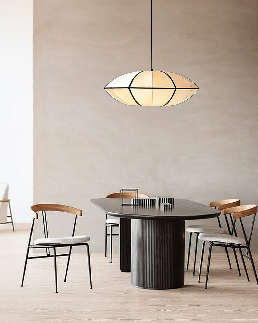 Ideneth Fabric Pendant Light-Moonnatur
