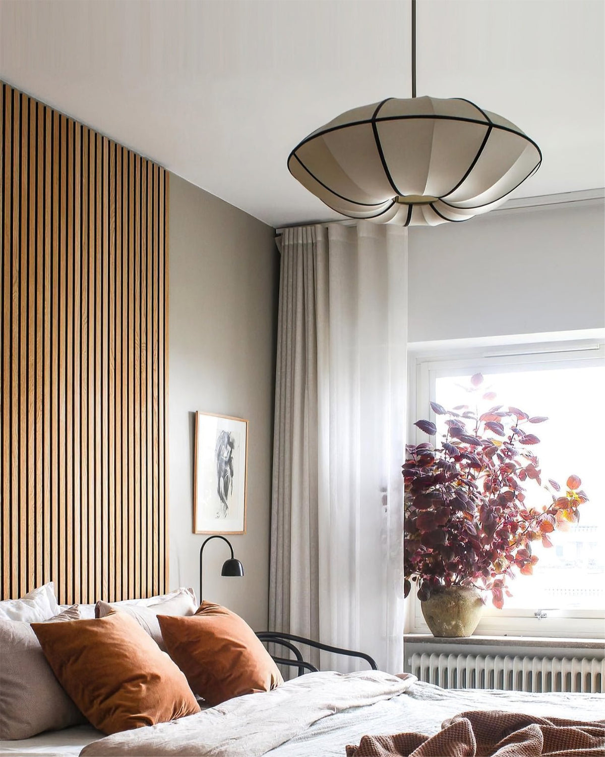 Ideneth Fabric Pendant Light-Moonnatur