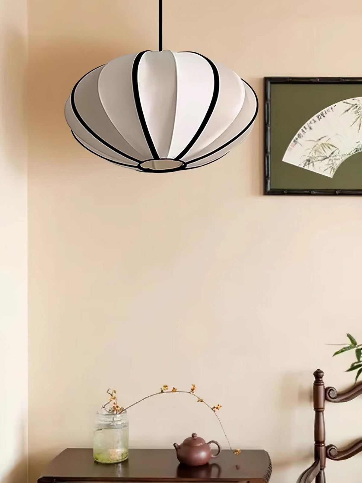 Ideneth Fabric Pendant Light-Moonnatur
