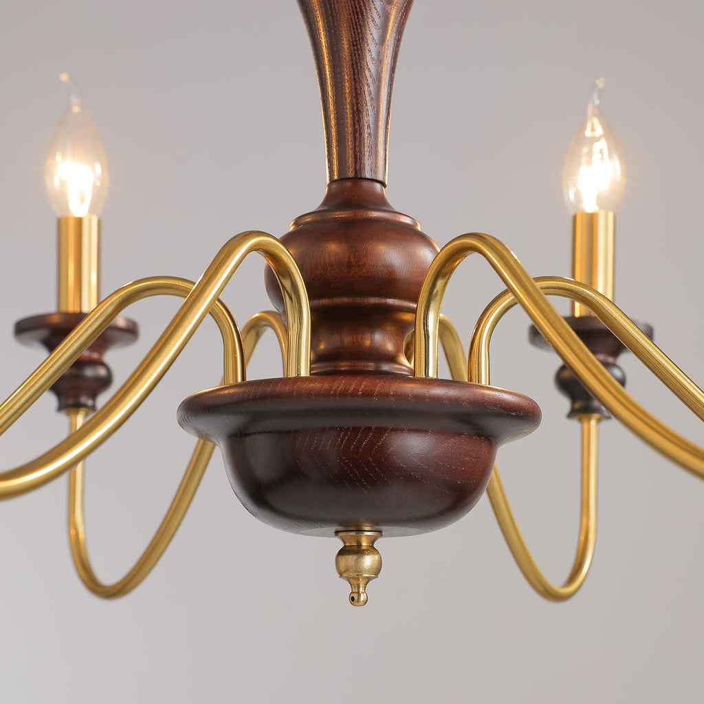 Sanira Wood Chandelier-Moonnatur
