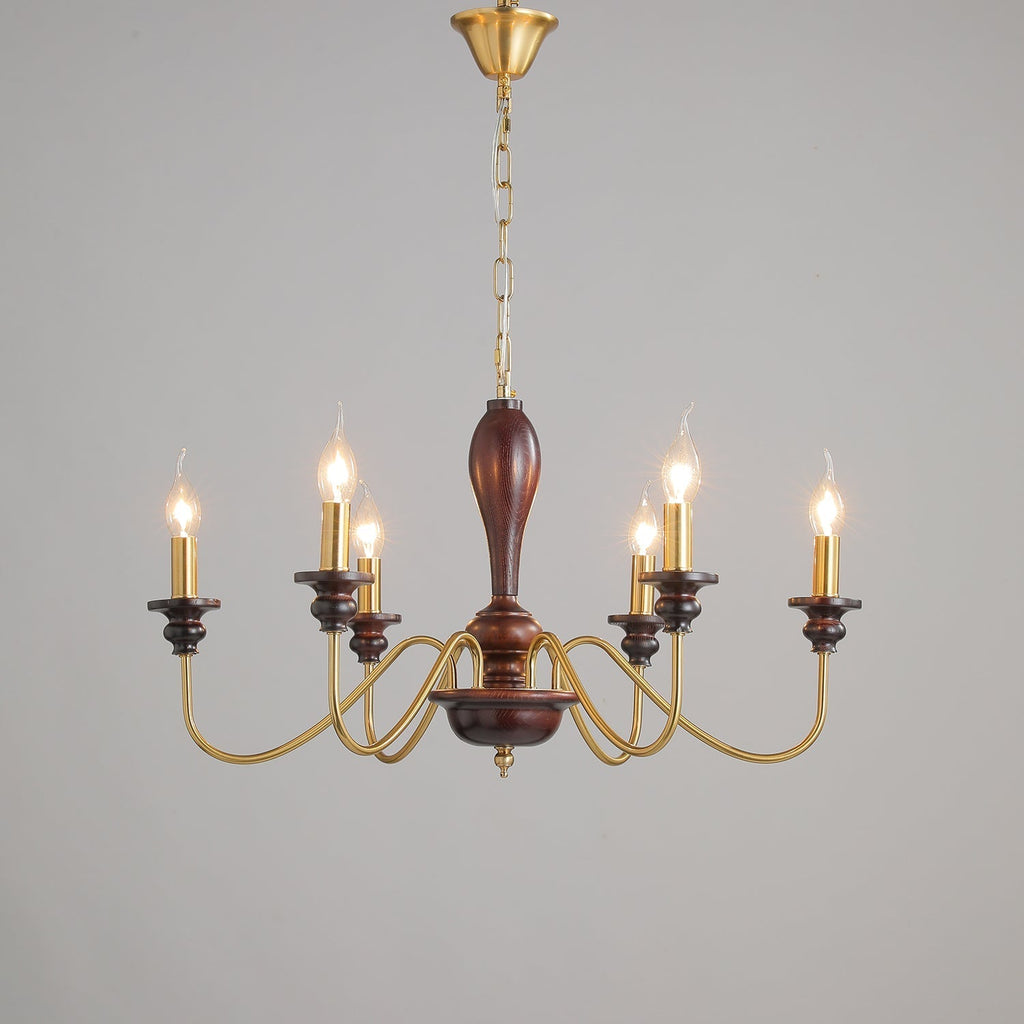 Sanira Wood Chandelier-Moonnatur