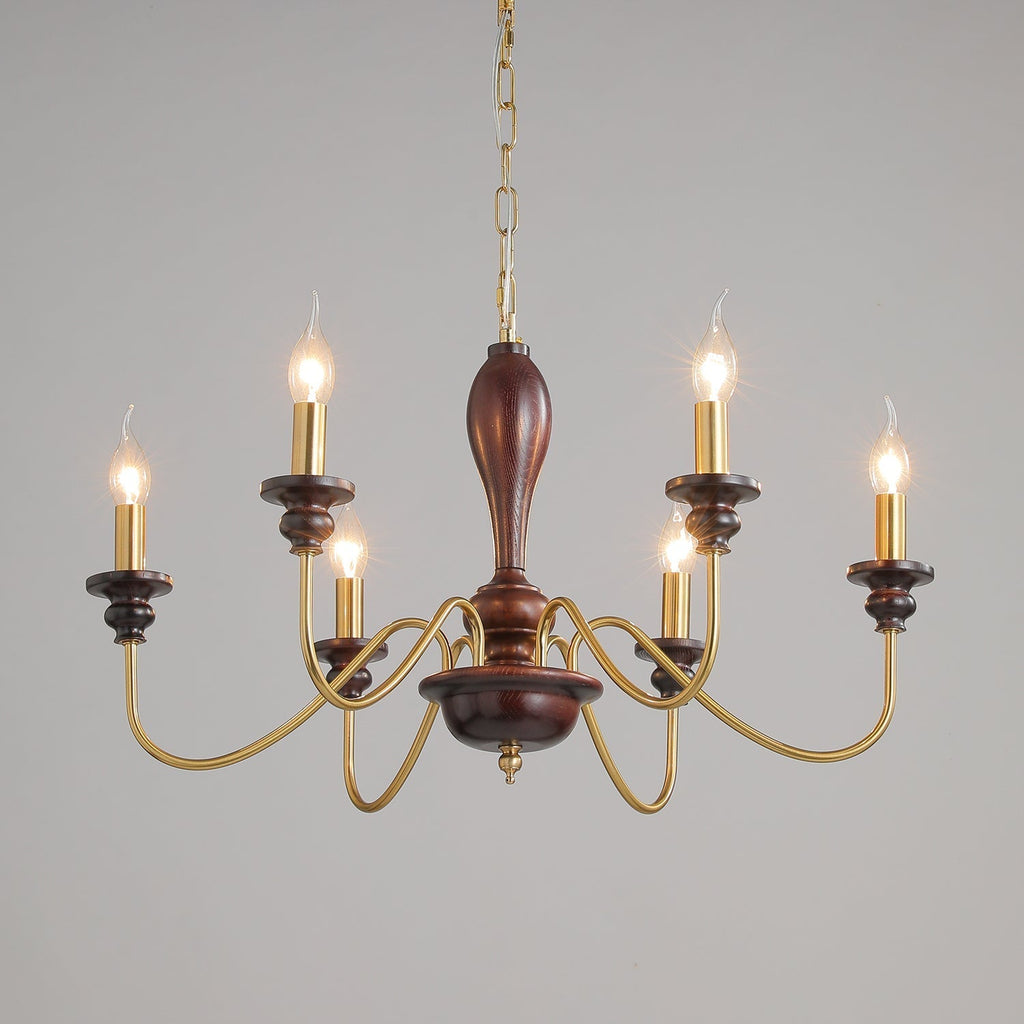 Sanira Wood Chandelier-Moonnatur