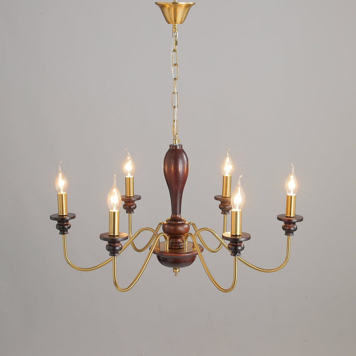 Sanira Wood Chandelier-Moonnatur