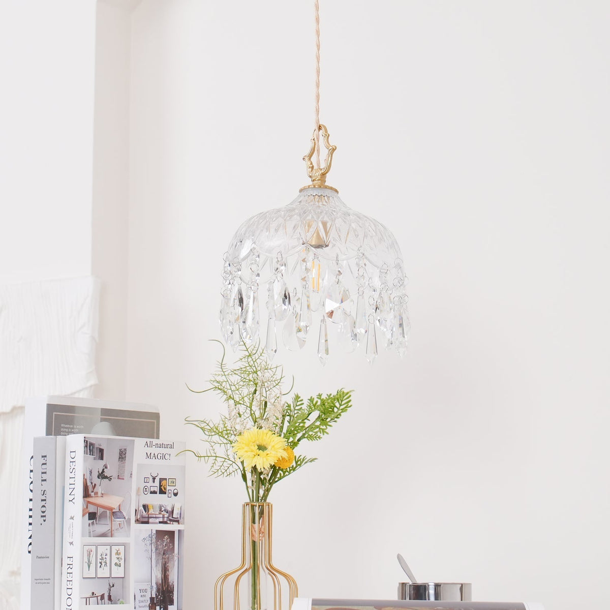 Korevia Crystal Pendant Light-Moonnatur
