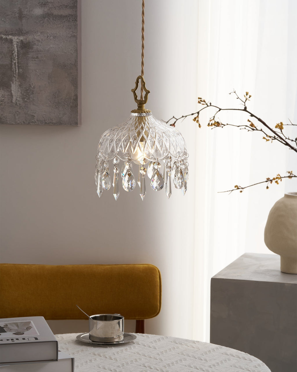 Korevia Crystal Pendant Light-Moonnatur