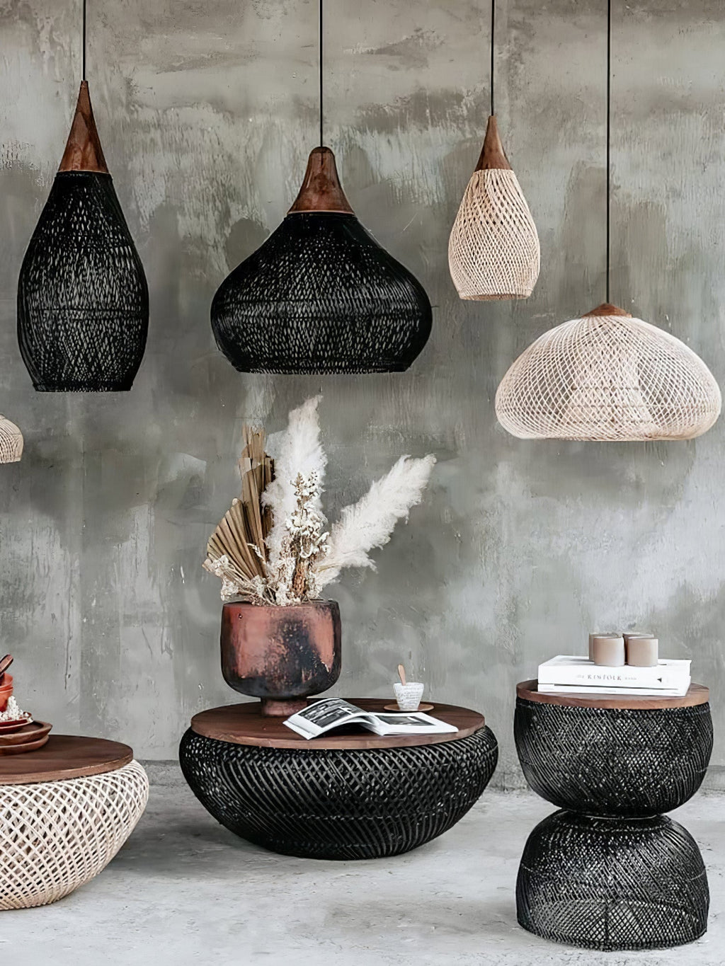 Ostrava Rattan Pendant Lamp-Moonnatur