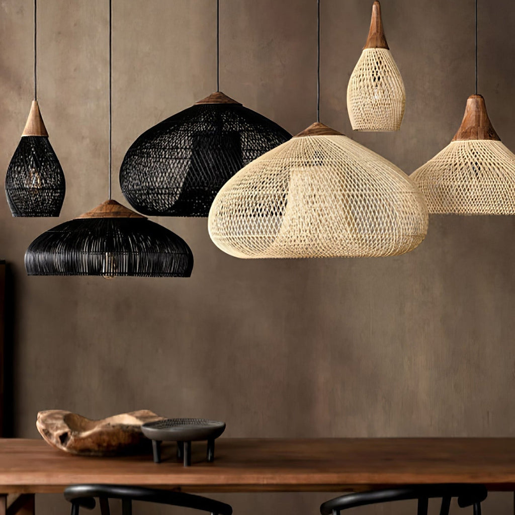 Tardenrose Rattan Pendant Light-Moonnatur