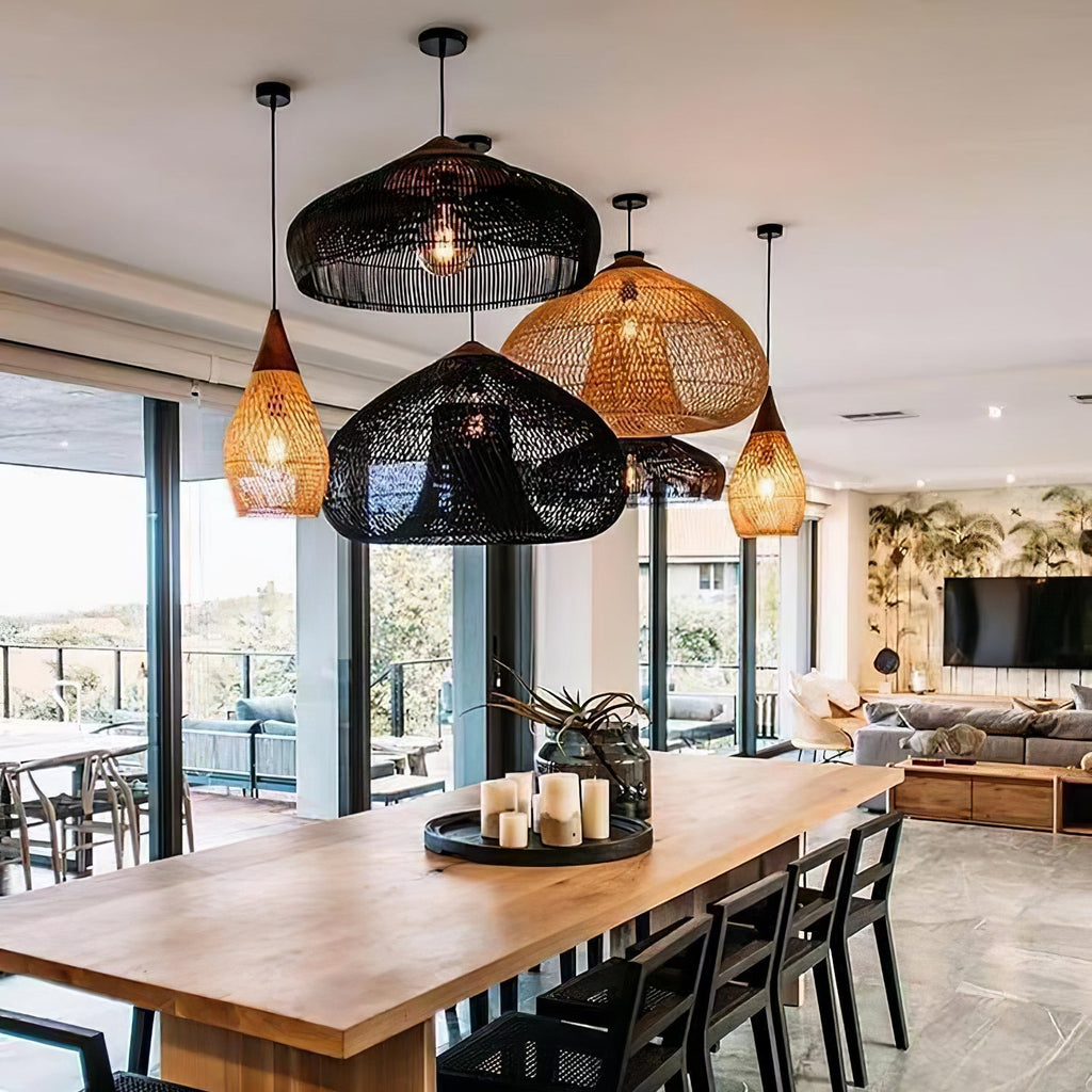 Tardenrose Rattan Pendant Light-Moonnatur