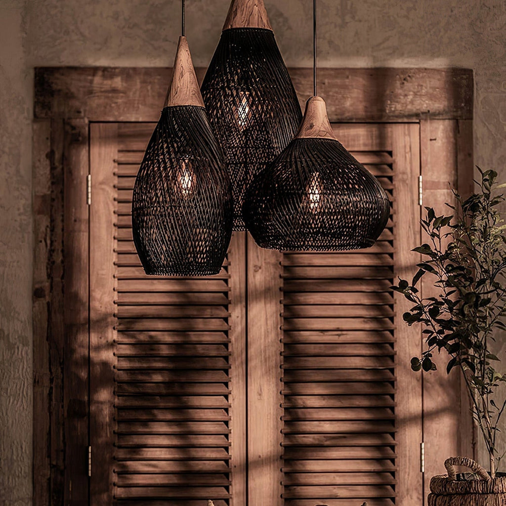 Tardenrose Rattan Pendant Light-Moonnatur