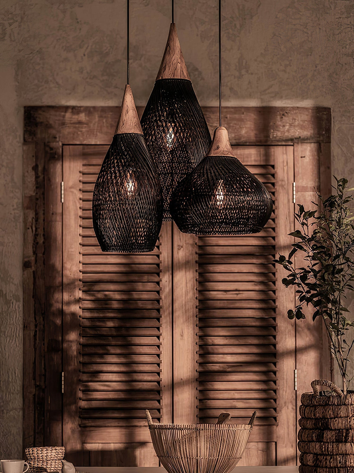Ostrava Rattan Pendant Lamp-Moonnatur