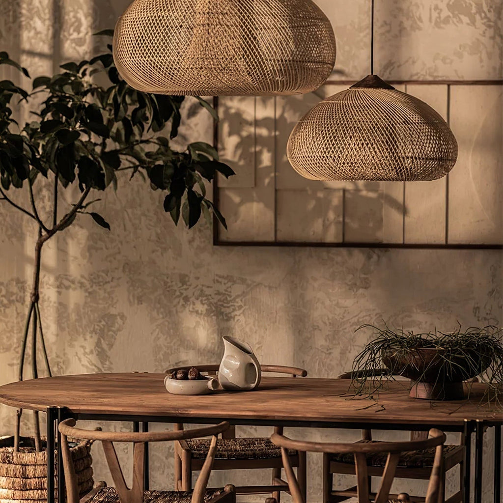 Tardenrose Rattan Pendant Light-Moonnatur