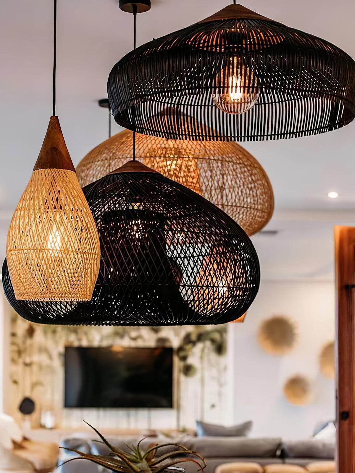 Ostrava Rattan Pendant Lamp-Moonnatur