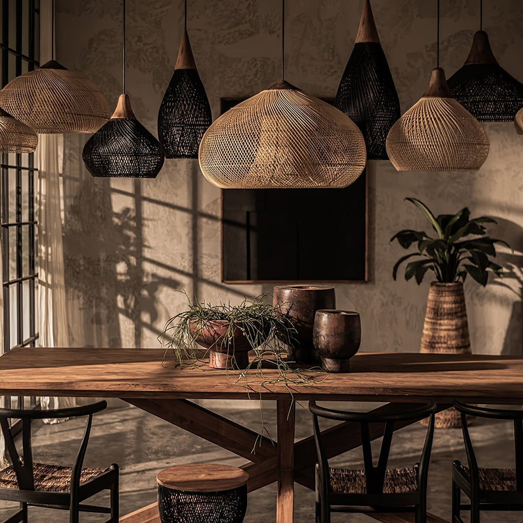 Tardenrose Rattan Pendant Light-Moonnatur