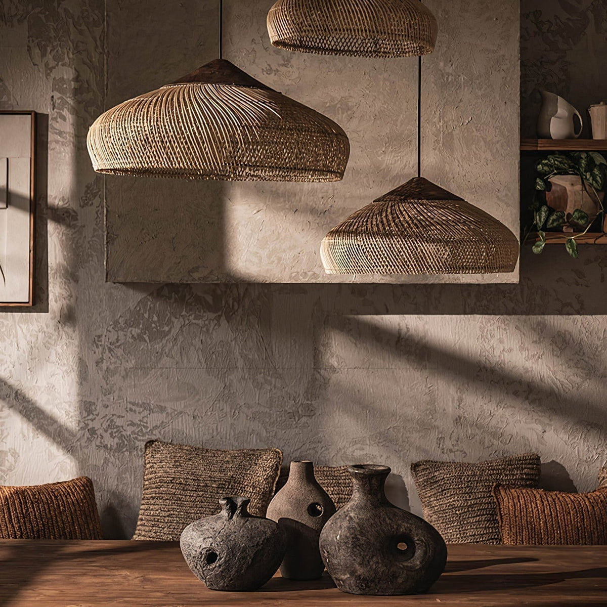 Tardenrose Rattan Pendant Light-Moonnatur
