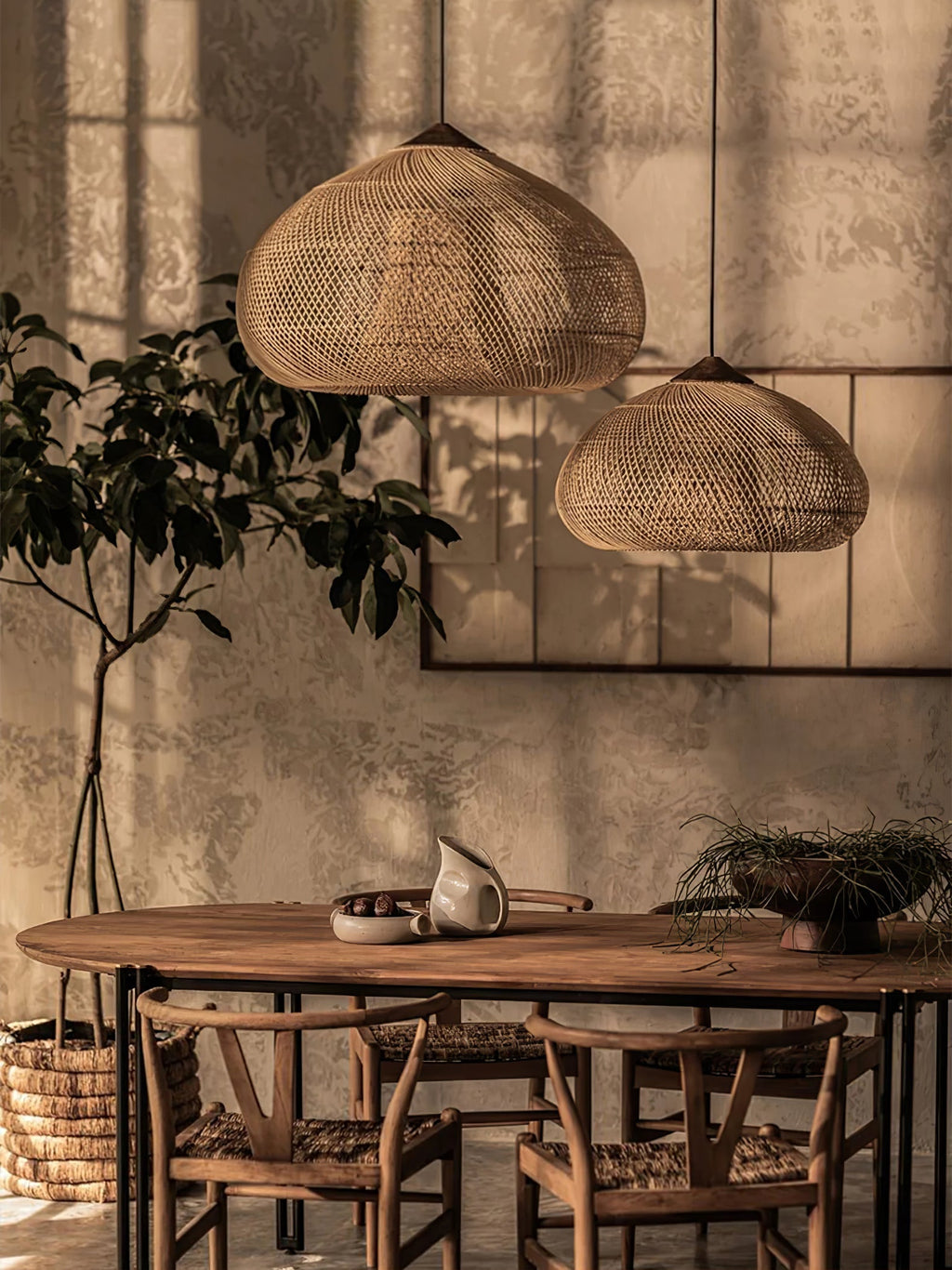 Tardenrose Rattan Pendant Light-Moonnatur