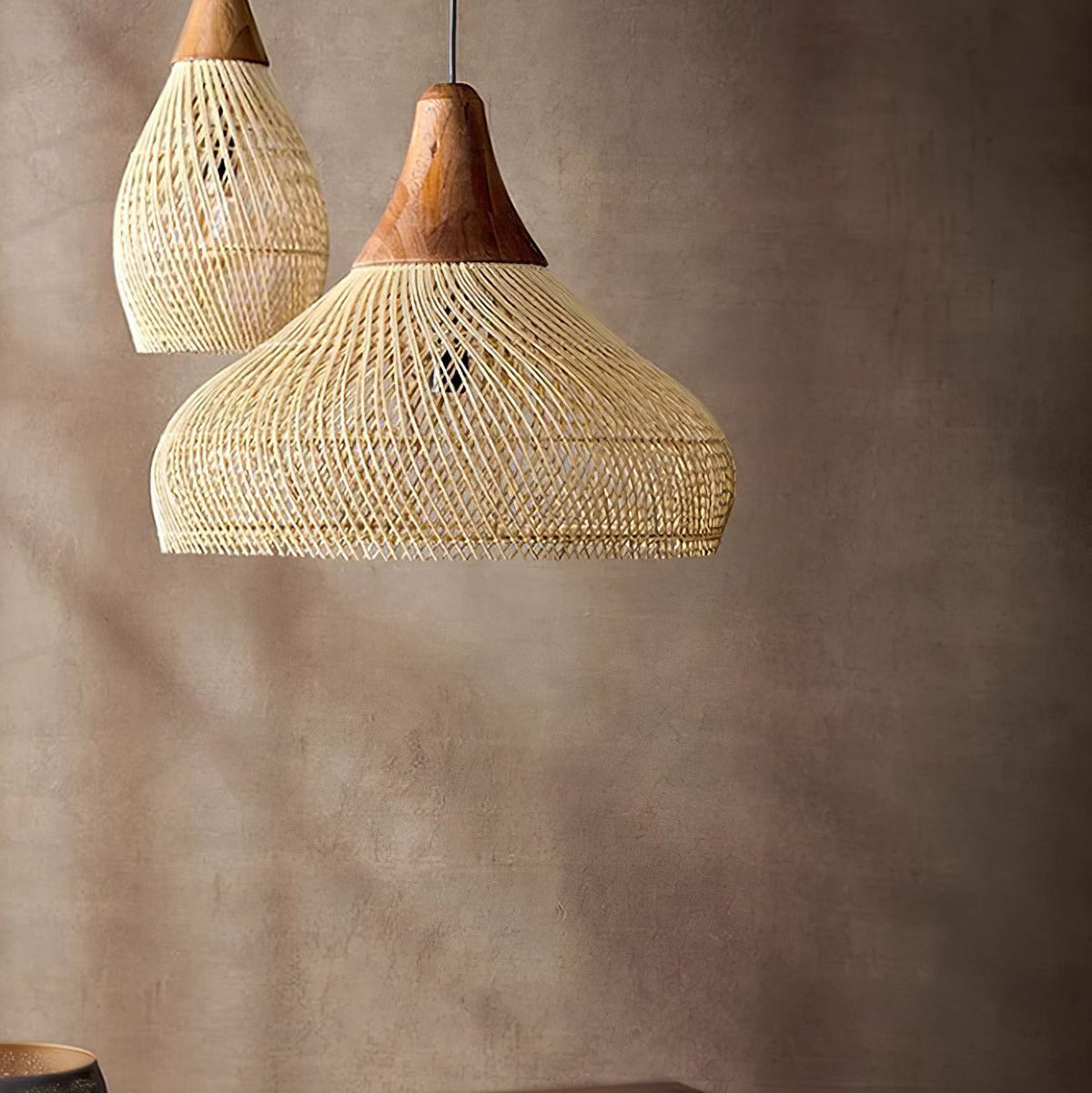 Tardenrose Rattan Pendant Light-Moonnatur