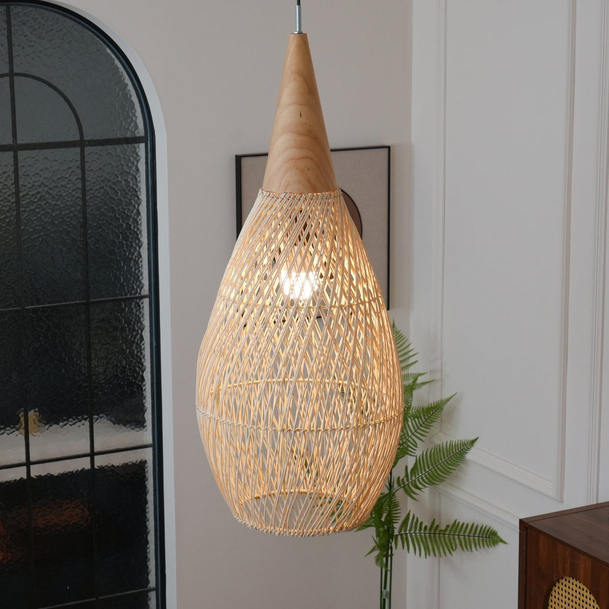 Tardenrose Rattan Pendant Light-Moonnatur