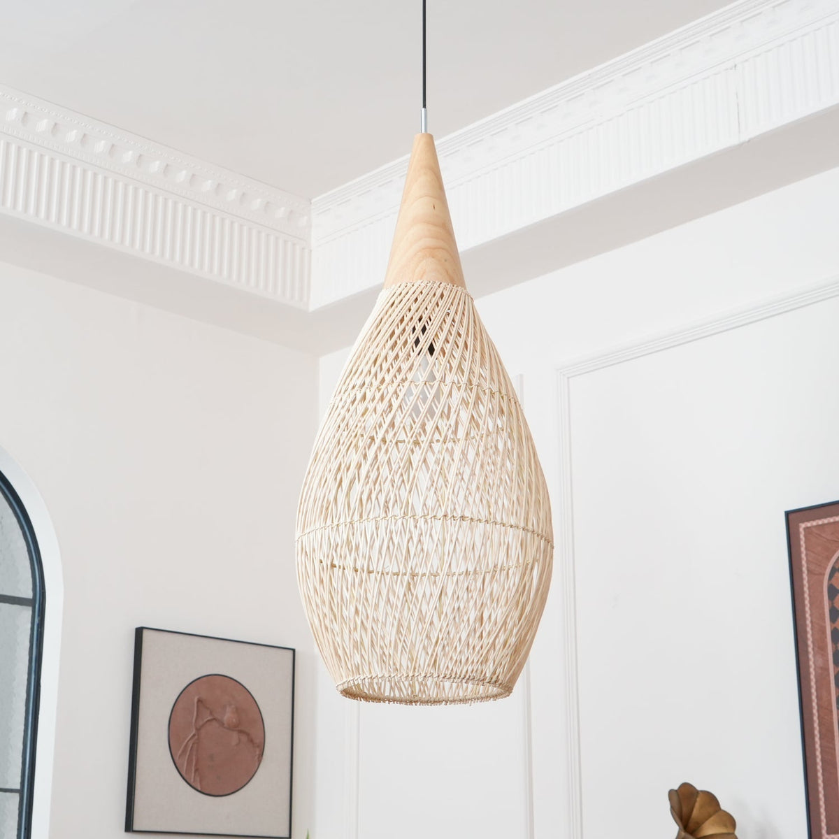 Tardenrose Rattan Pendant Light-Moonnatur