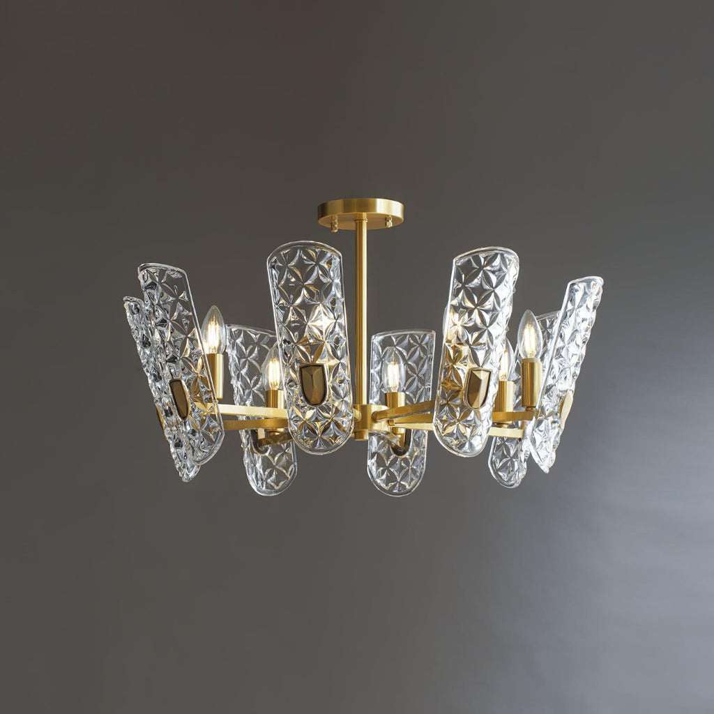 Kiranera Glass Chandelier-Moonnatur
