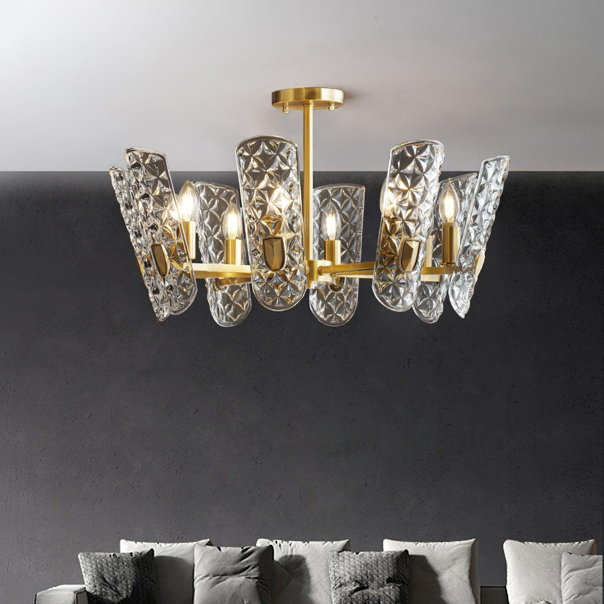 Kiranera Glass Chandelier-Moonnatur