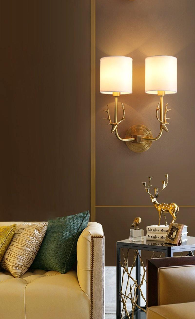 Jarlisse Brass Wall Light-Moonnatur