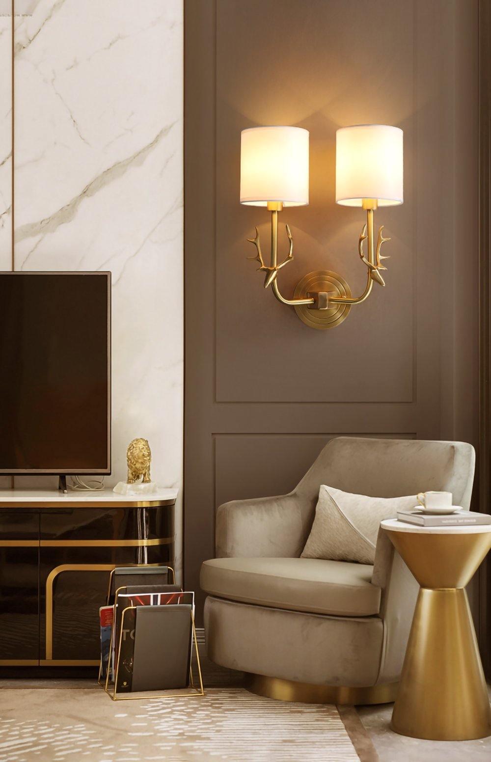 Jarlisse Brass Wall Light-Moonnatur