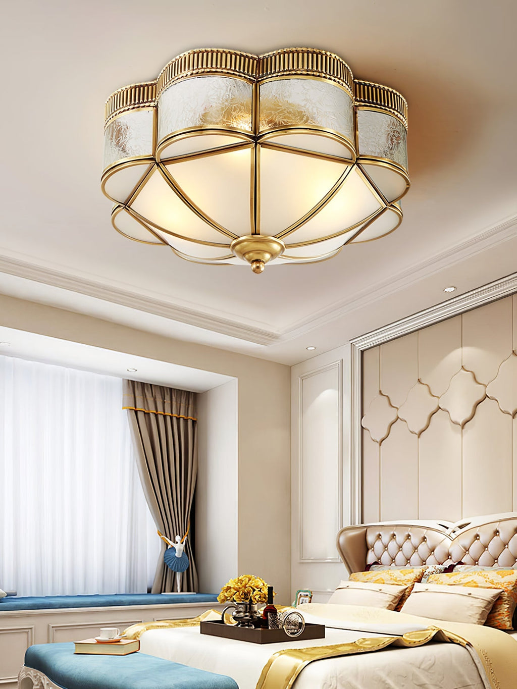 Ilyndra Glass Ceiling Light-Moonnatur