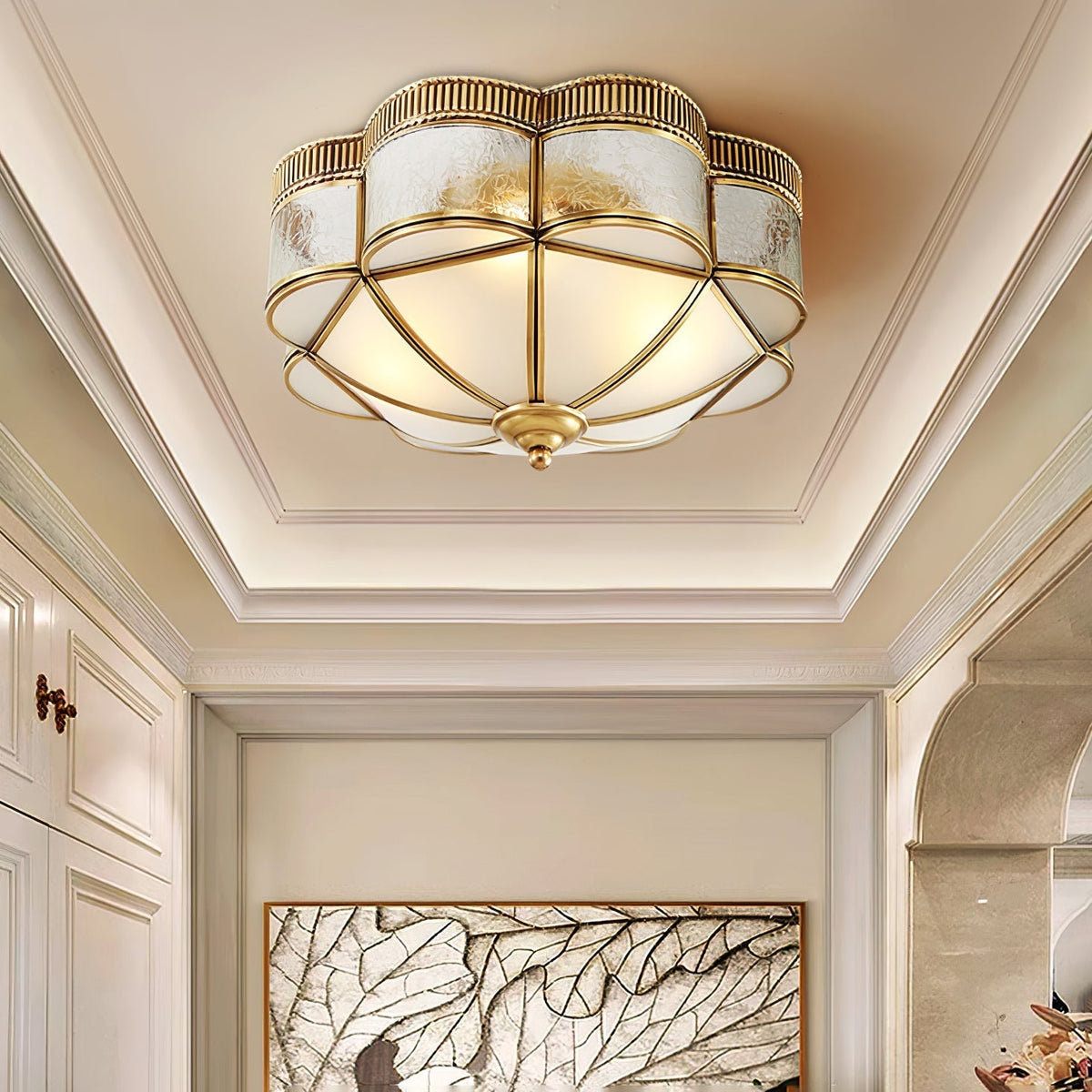 Ilyndra Glass Ceiling Light-Moonnatur