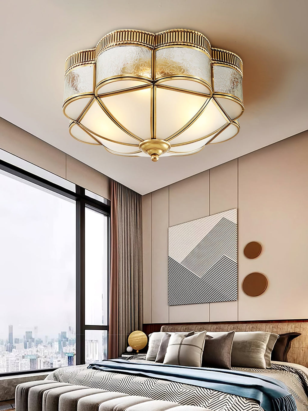 Ilyndra Glass Ceiling Light-Moonnatur
