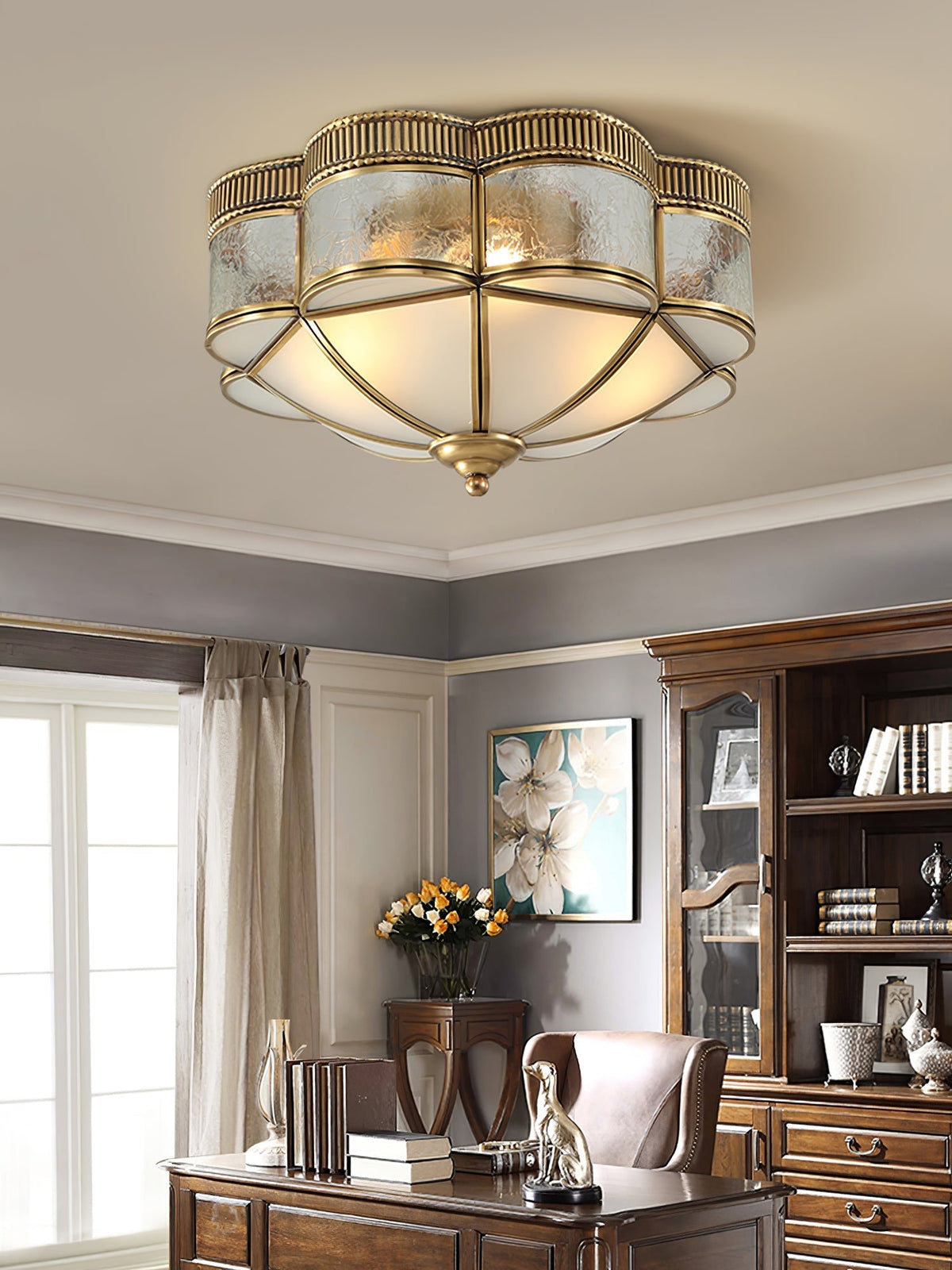 Ilyndra Glass Ceiling Light-Moonnatur