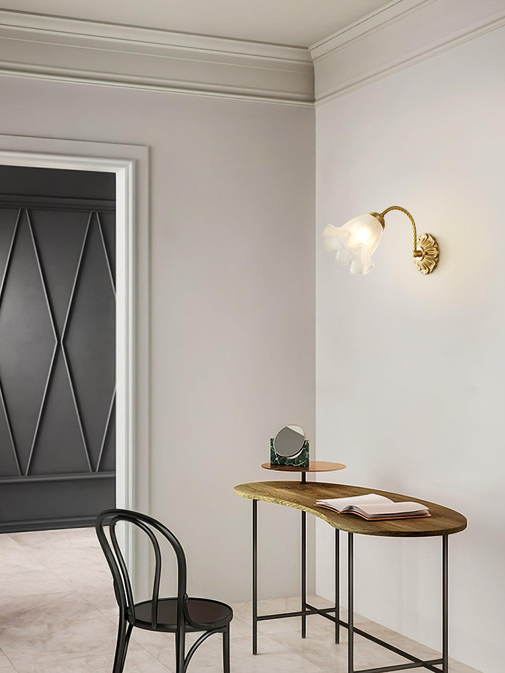 Veldenaria Glass Wall Light-Moonnatur