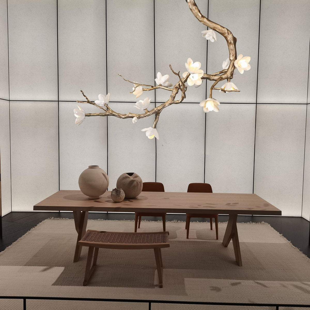 Everena Ceramic Chandelier-Moonnatur