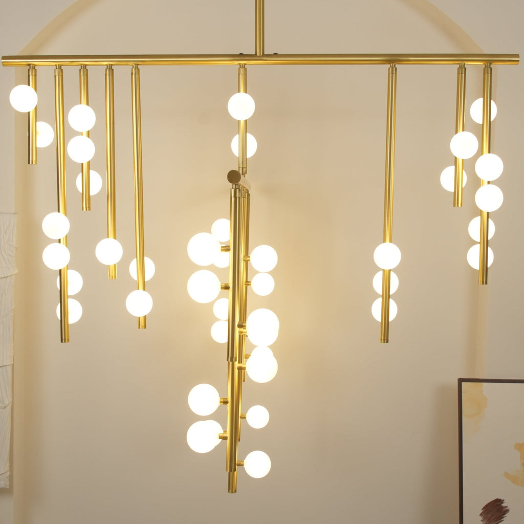 Ilvenaria Brass Chandelier-Moonnatur