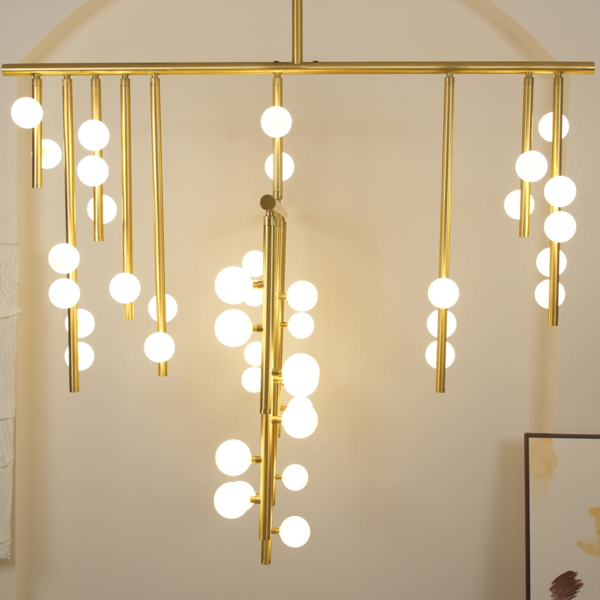 Ilvenaria Brass Chandelier-Moonnatur