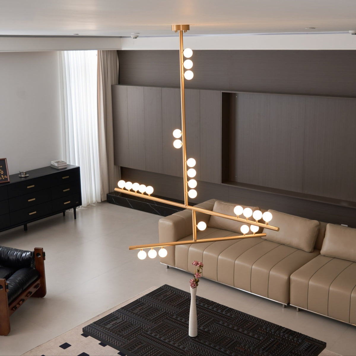 Ilvenaria Brass Chandelier-Moonnatur