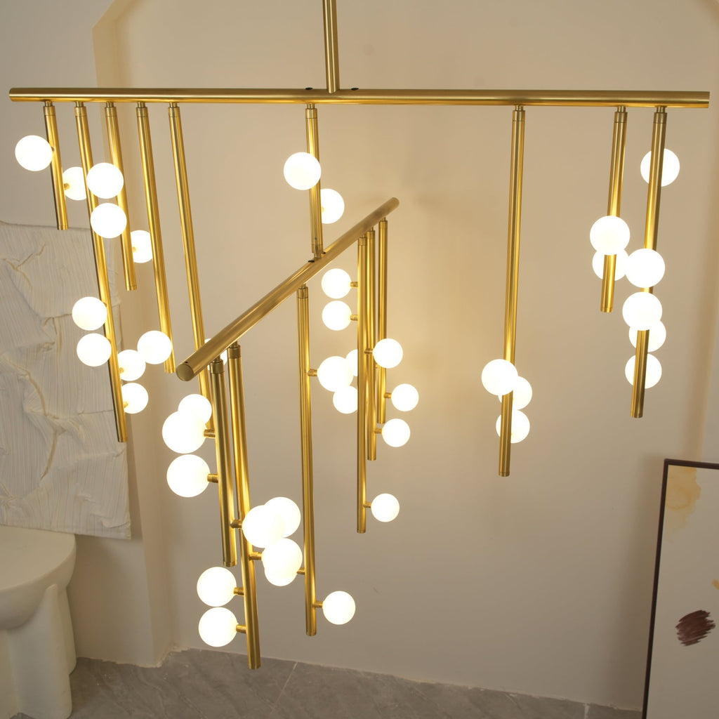 Ilvenaria Brass Chandelier-Moonnatur