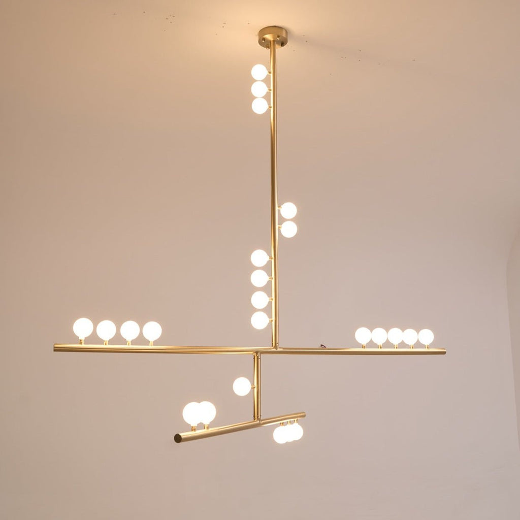 Ilvenaria Brass Chandelier-Moonnatur