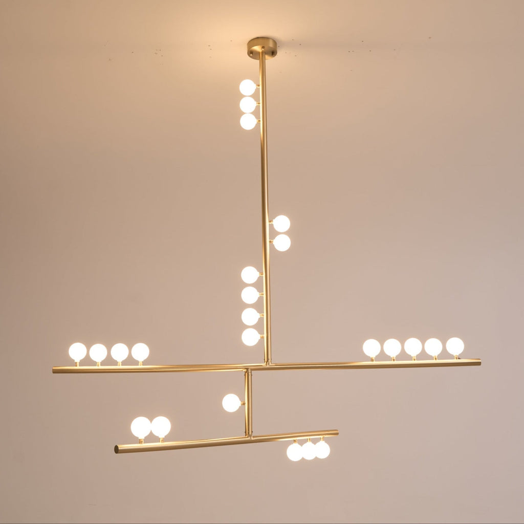 Ilvenaria Brass Chandelier-Moonnatur