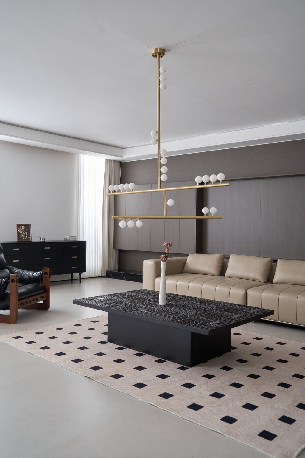 Ilvenaria Brass Chandelier-Moonnatur