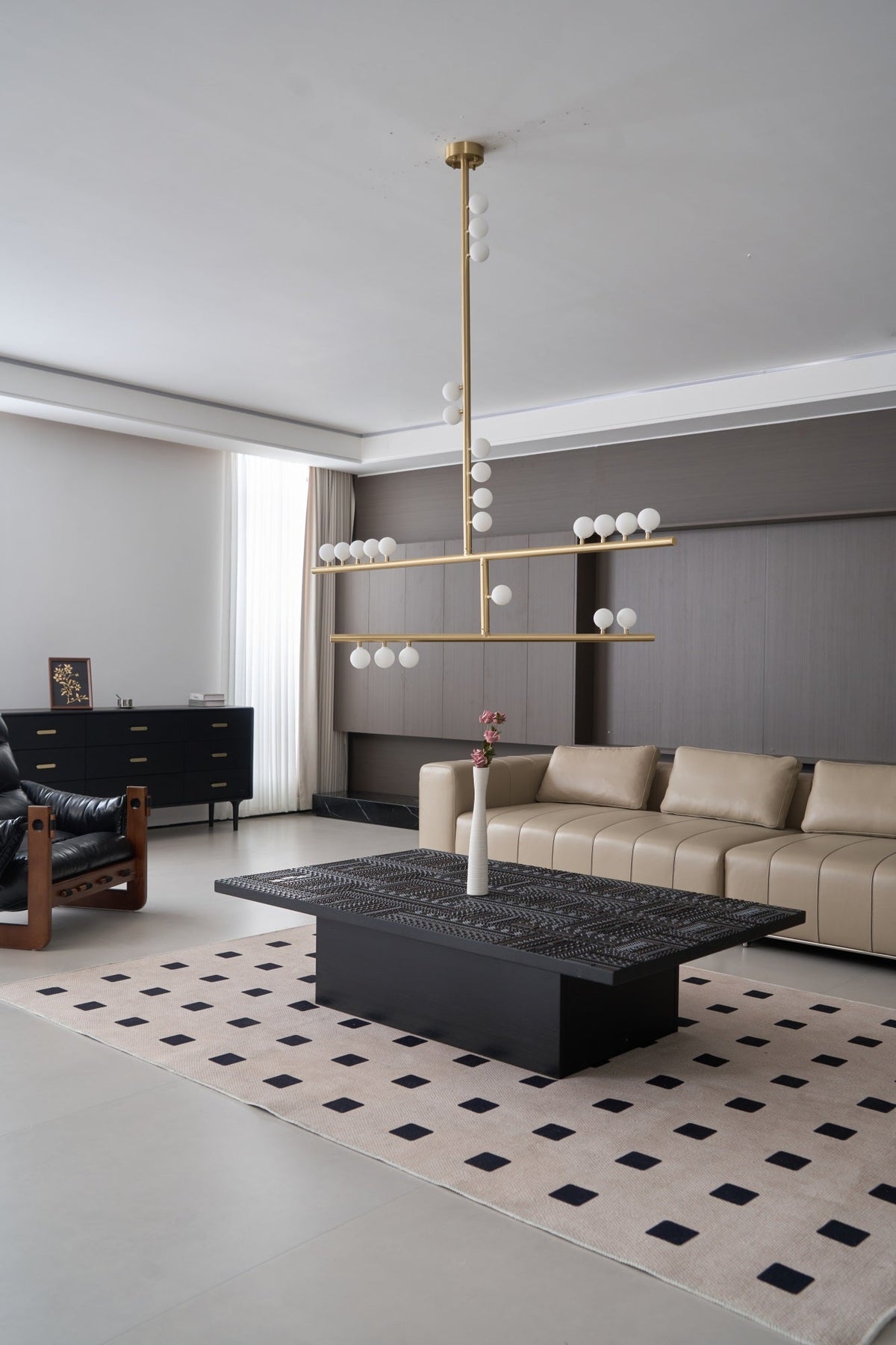 Ilvenaria Brass Chandelier-Moonnatur