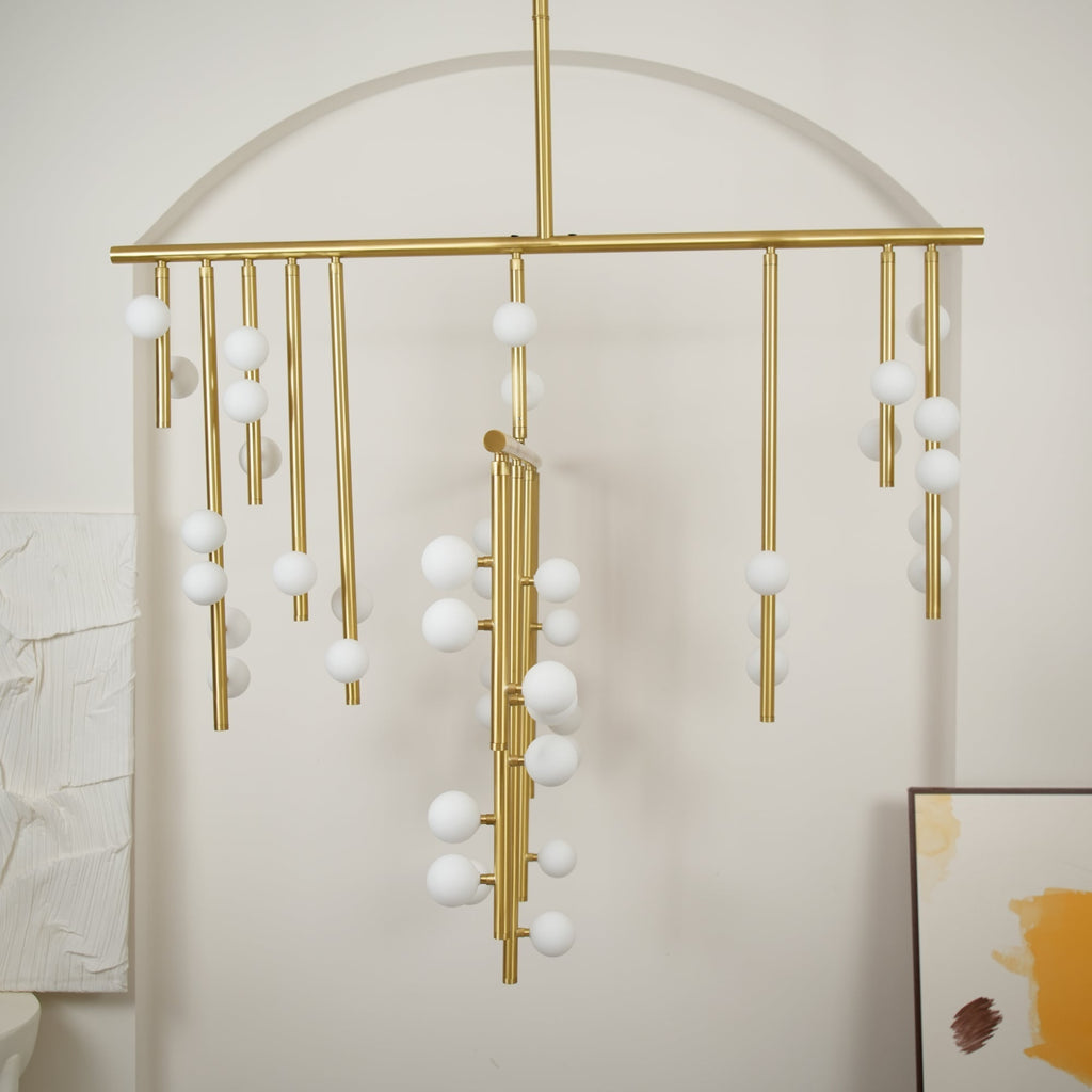 Ilvenaria Brass Chandelier-Moonnatur