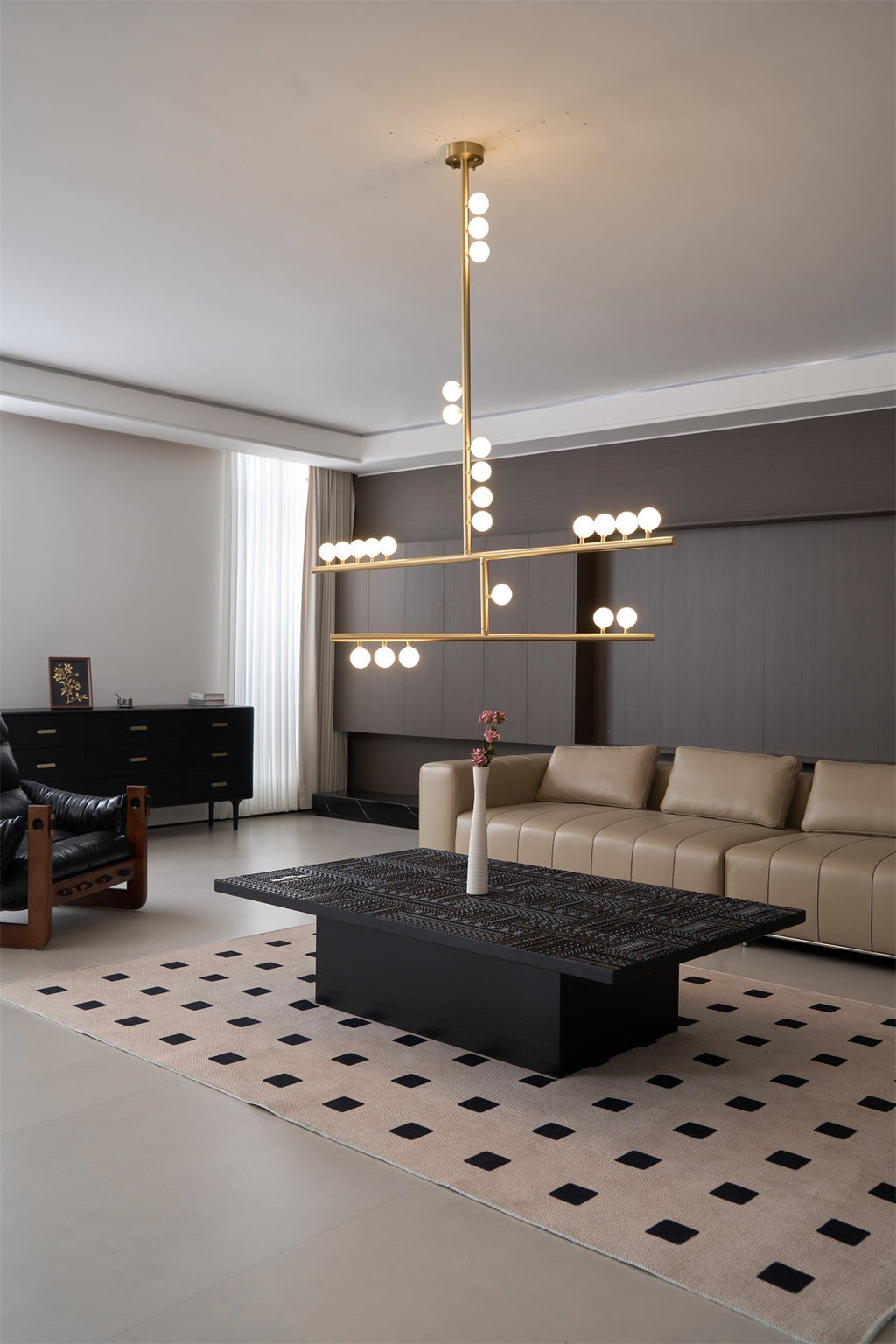 Ilvenaria Brass Chandelier-Moonnatur