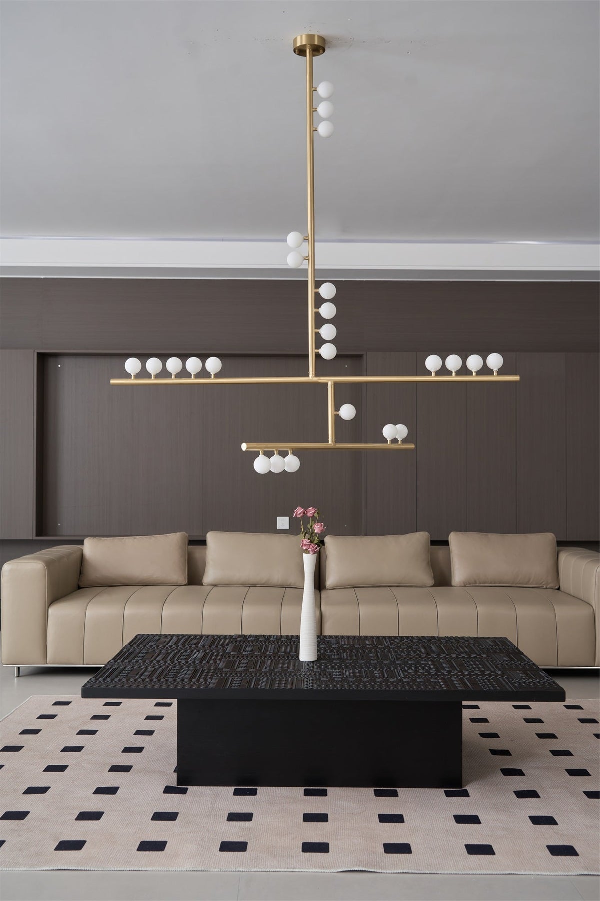 Ilvenaria Brass Chandelier-Moonnatur