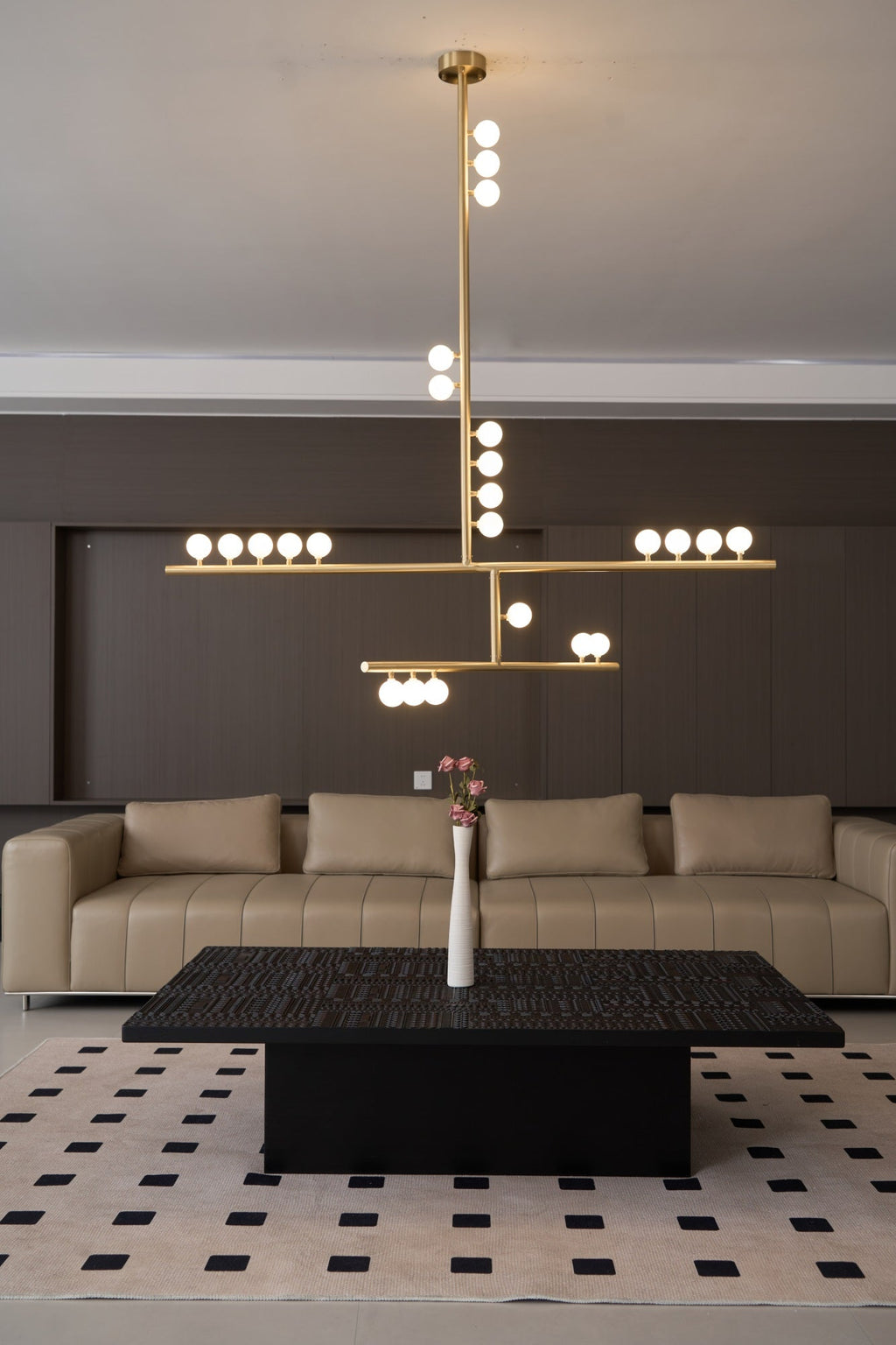 Ilvenaria Brass Chandelier-Moonnatur